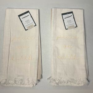 Threshold Target Studio McGee Kitchen Towels Christmas Holiday NWT Peace Earth